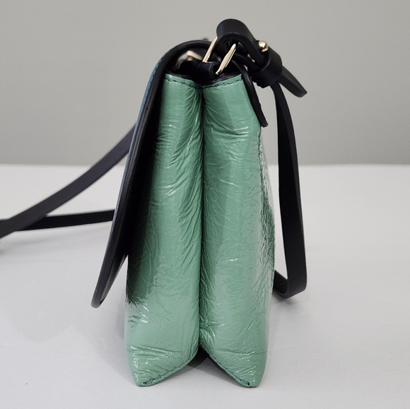 NEW SMYTHSON PILLOW LEATHER CROSSBODY BAG IN SEAGREEN PETROL - Picture 7 of 9